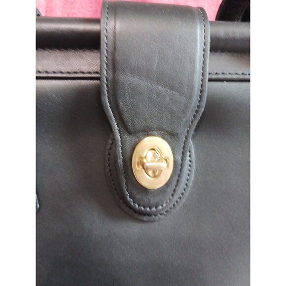 Coach Vtg Leather Handbag Weston Shopper Bag No. 9021 With Gold Hardware - Picture 12 of 12